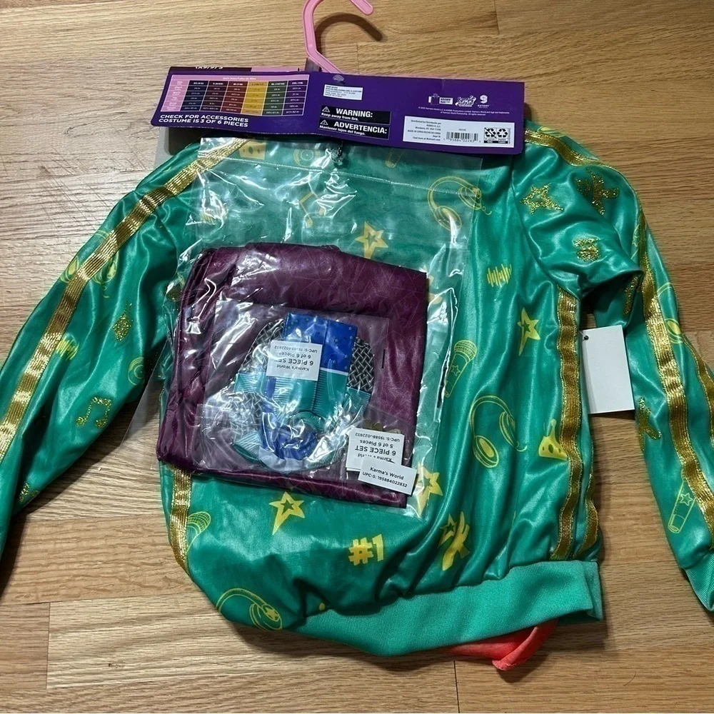 Netflix Karma’s World Costume NEW Small 6/6X Green Jacket Halloween Kids Girls